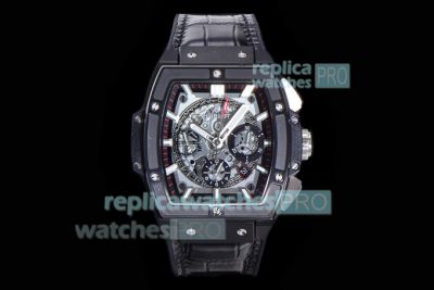 Hublot Spirit Of Big Bang Black Magic 45MM Replica Watch Silver Chronograph Dial